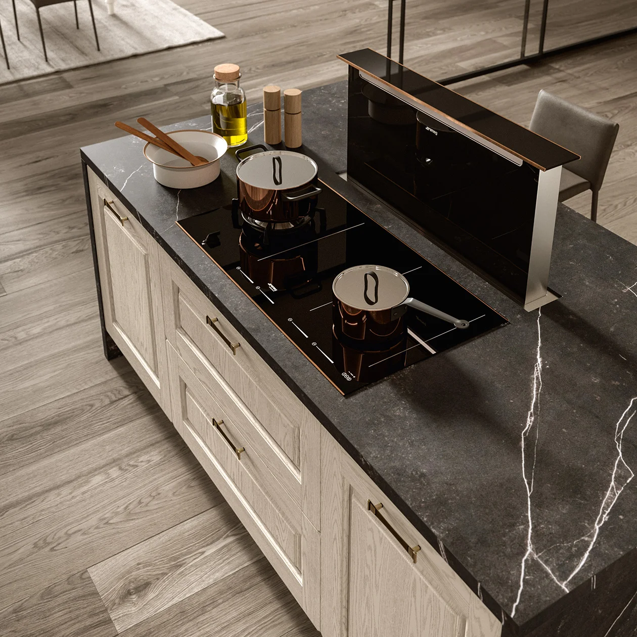 Cucine classiche Como Laccatorosso